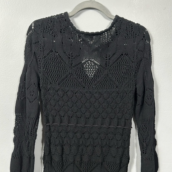 Etcetera Cotton Crochet Black Midi Dress size M - EUC - Picture 16 of 17